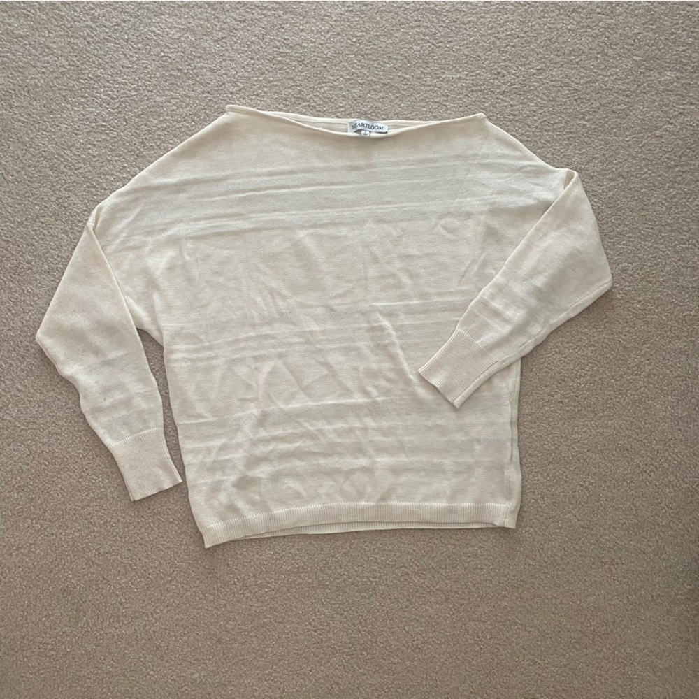 Heartloom Asymmetrical Ivory Sweater - Picture 4 of 5